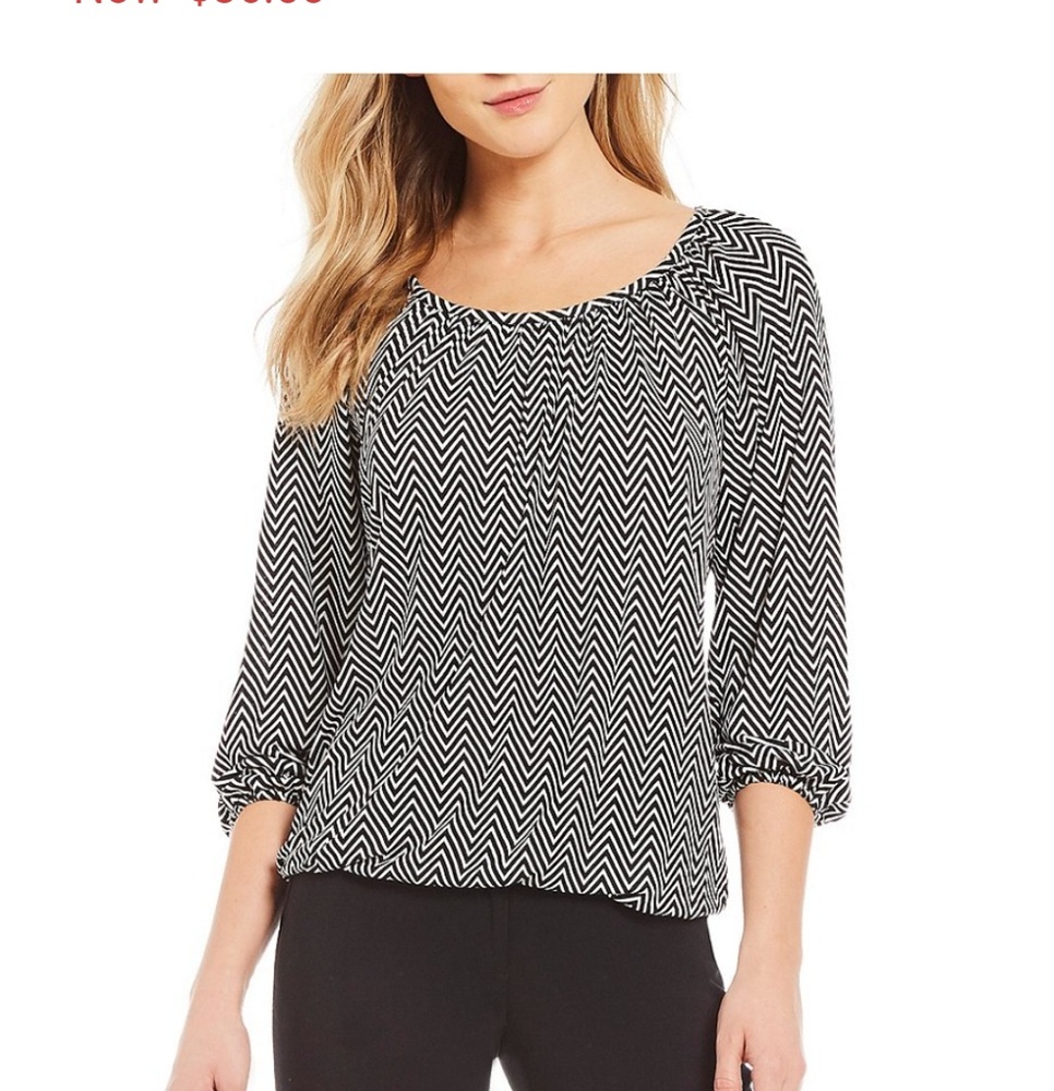 NWT! Women's Michael Kors knit peasant top sz S